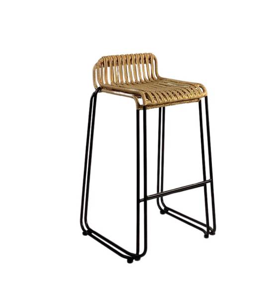 Location de tabouret haut en rotin naturel et recyclé à Marseille et la region PACA