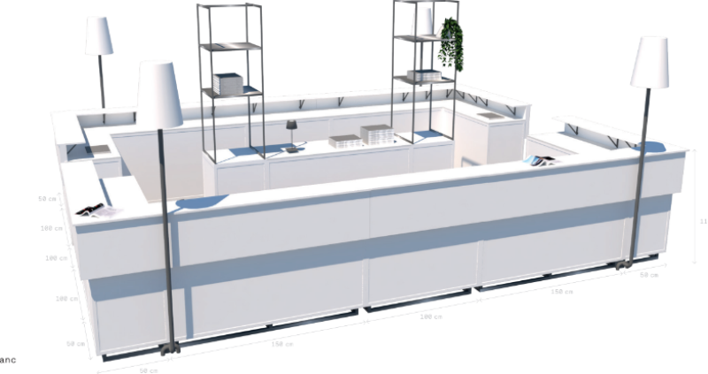 Location de comptoir esthétique et fonctionnel sur Marseille et la région PACA