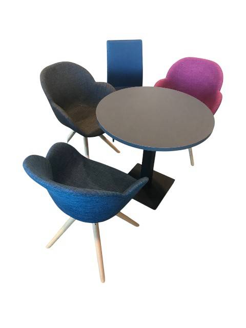 Location de table ronde gris anthracite à Marseille et toute la région SUD