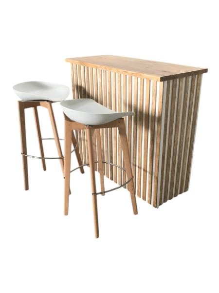 Location de banque d'accueil en bois à Marseille et la région Sud