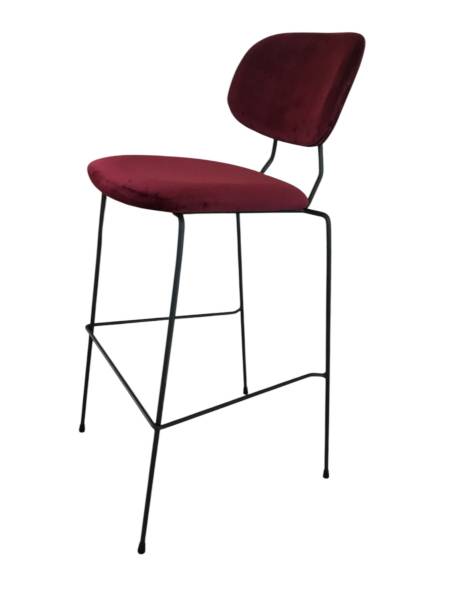 Location de tabouret haut en velours rouge tendance et confortable à Marseille et dans la région PACA