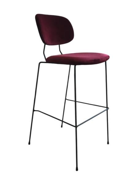 Location de tabouret haut en velours rouge tendance et confortable à Marseille et dans la région PACA