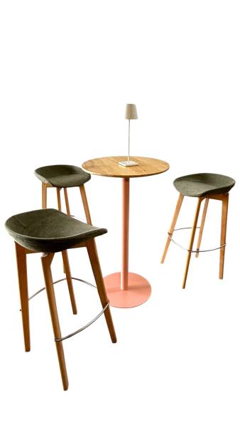 Location de tabouret haut scandinave en tissu vert à Marseille et dans la région PACA