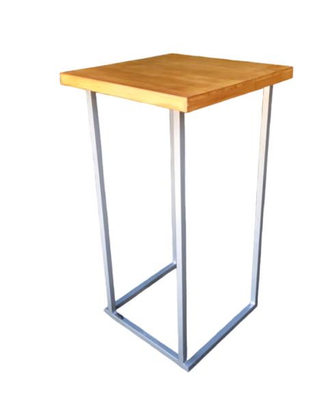 Location de mange debout plateau bois style industriel à Marseille et la région PACA