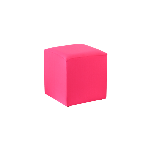 Pouf houssé fuschia