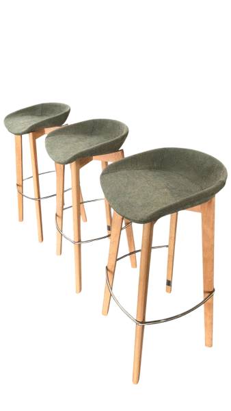 Location de tabouret haut scandinave en tissu vert à Marseille et dans la région PACA