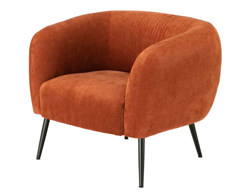 Location de fauteuil en velours terracotta sur Marseille et dans toute la région PACA