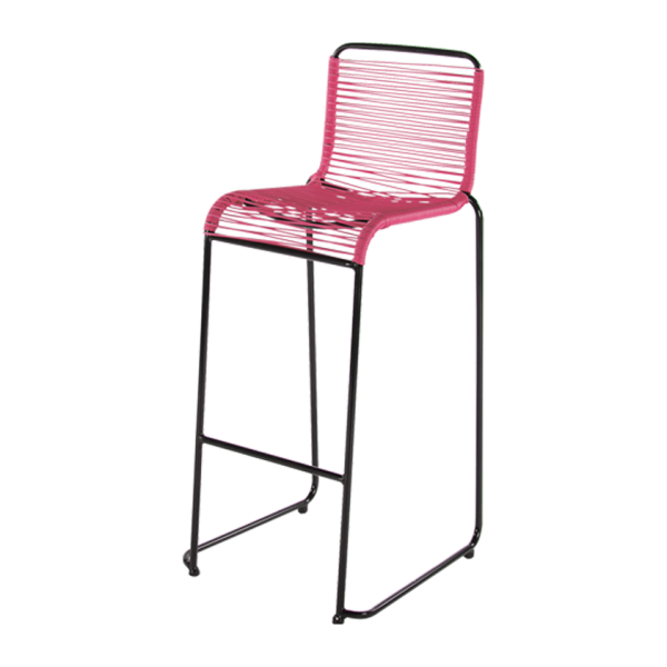 Location de tabouret haut scoubidou fun fuchsia sur Marseille et dans toute la région PACA