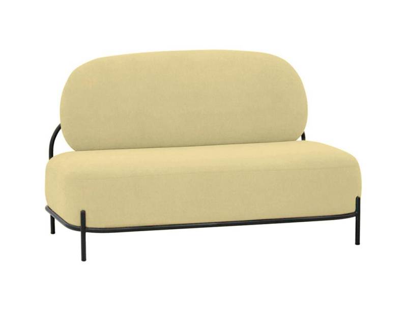 Location de canapé 2 places en tissu jaune à Marseille et dans la région PACA