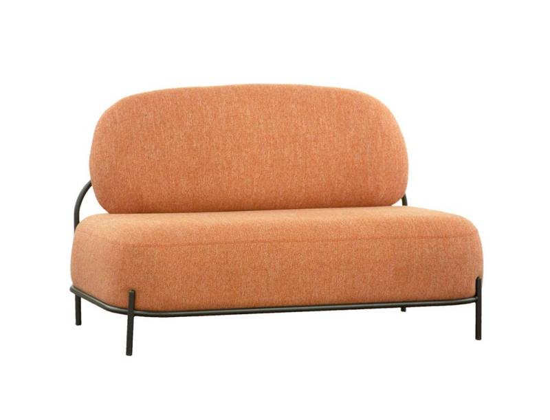 Location de canapé 2 places en tissu orange à Marseille et dans la région PACA