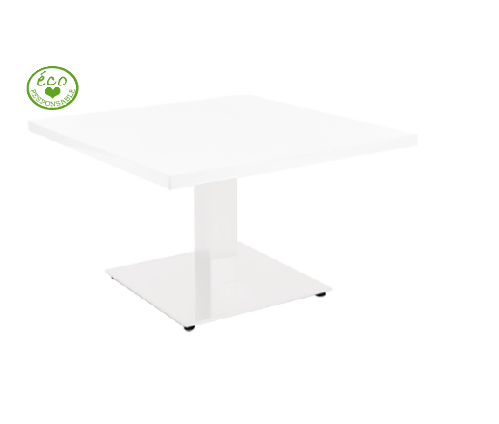Location de table basse moderne blanche disponible en Corse et dans la Région PACA