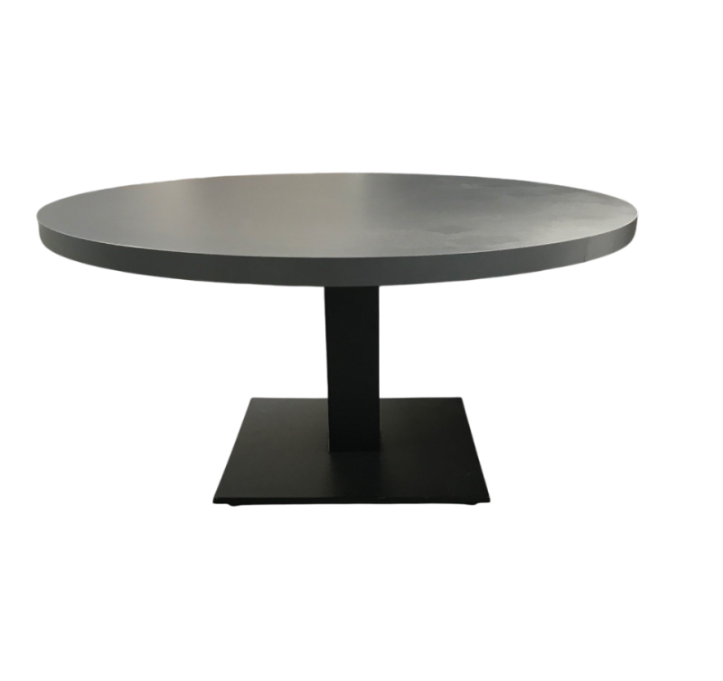 Location de table ronde noire contemporain à Marseille, Cannes et Montepellier