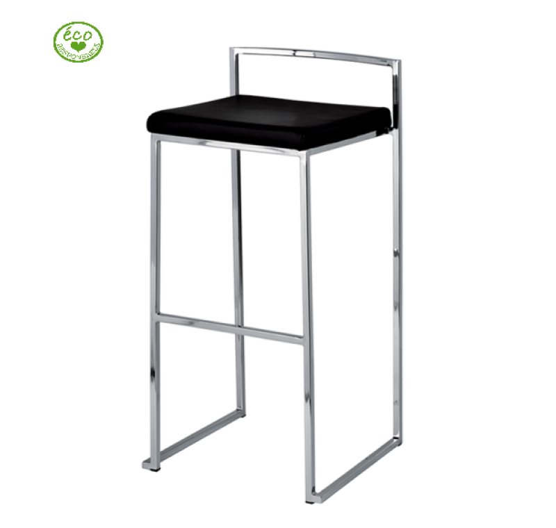 Location de tabouret haut avec assise simili cuir noir à Marseille et dans la région PACA