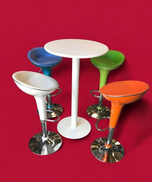 Location de tabouret haut pivotant orange sur Toulon et dans la région PACA