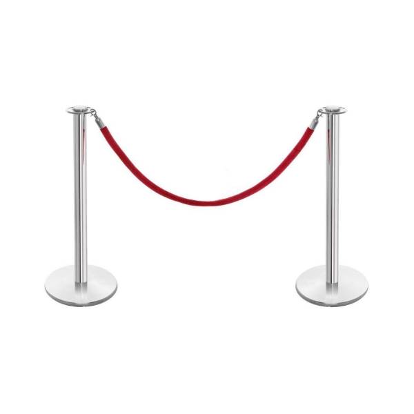 Location de potelet chrome avec cordeau rouge sur Marseille et la région PACA